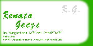 renato geczi business card